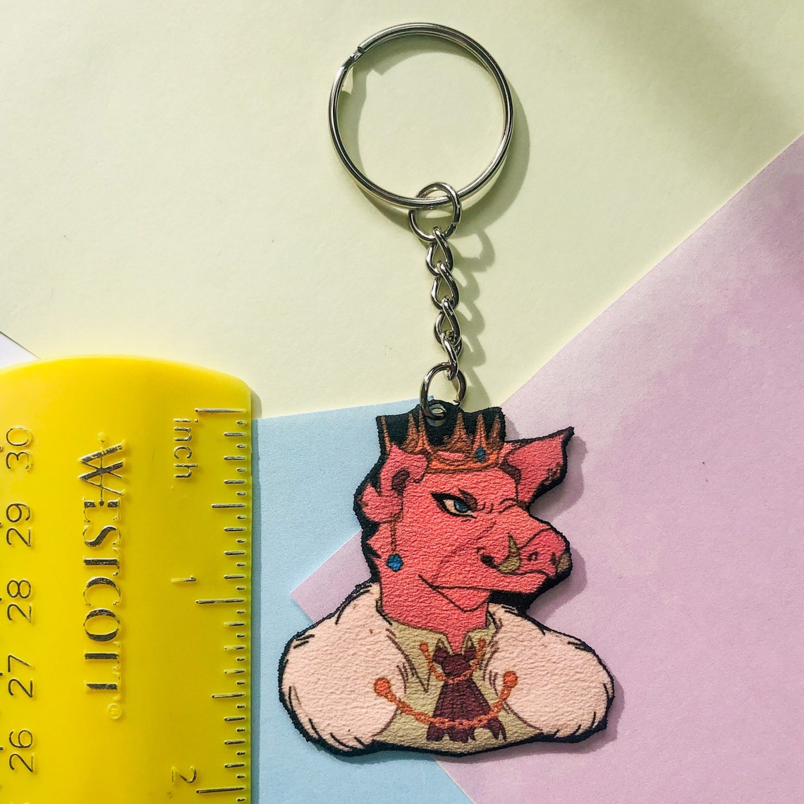 Technoblade Minecraft Keychain Etsy