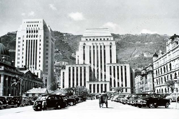 Photo Download, 1951 HSBC Tower, Bank of China Tower, Old Hong Kong Photo, Vintage Photo, Historibal Photo