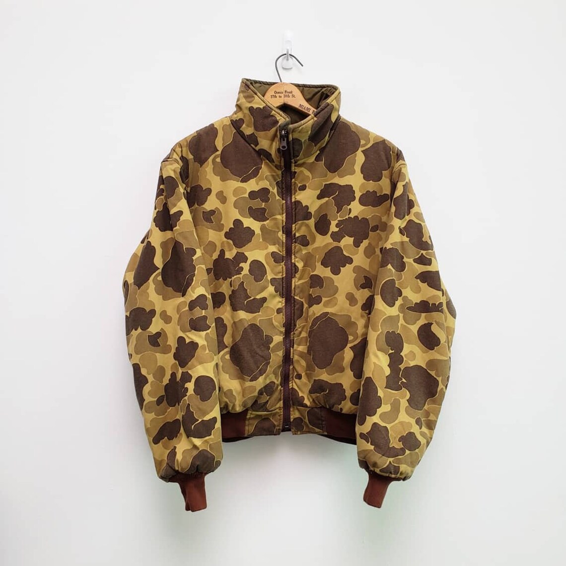 Camouflage camp jacket hunting warm winter reversible vintage | Etsy