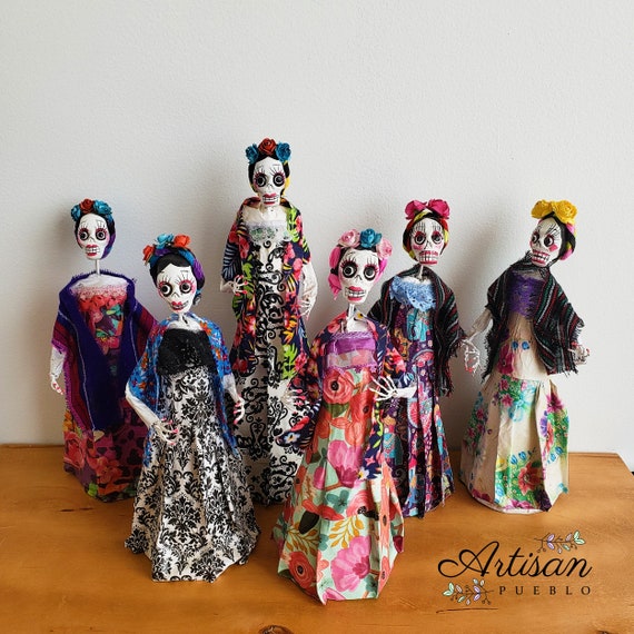 La Calavera Catrina Doll Handmade From Paper Mache Day of - Etsy