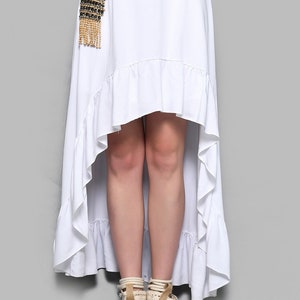 Long Maxi Skirt,Gypsy Skirt,Asymmetrical Skirt,Boho Long Skirt,Fairy Clothing,Flamenco Skirt,Bohemian Clothing,High Wait Skirt,Fashion Skirt