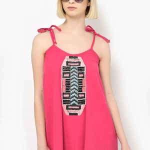 Womens Clothing,Daywear Dress,Maxi Dress,Party Dress,Oversize Dress,Pink Cotton Dress,Asymmetrical Sleeveless Summer Dress,Boho Dress