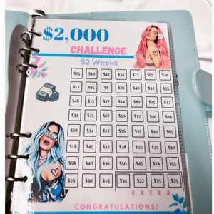52 weeks Challenge / Savings Challenge 52 weeks / Budget Planner / Binder Budget / Budget Folder