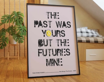 Stampa non ufficiale ispirata a &quot;The Past Was Yours&quot; / Lei suona la batteria / Madchester / Decorazione murale per soggiorno/camera da letto/cucina / A5/A4/A3/A2/A1/A0