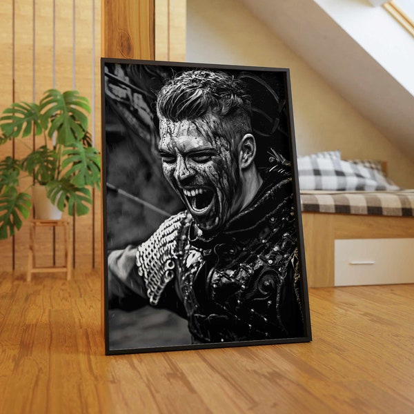 Ivar The Boneless Print | Viking Poster Prints | Odin | Thor | Norse | Pagan | Living Room/Bedroom/Kitchen Wall Art | A5/A4/A3/A2/A1/A0