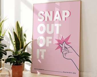 Stampa non ufficiale ispirata a &quot;Snap Out Of It&quot; / Alex Turner / Decorazione murale per soggiorno/camera da letto/cucina / A5/A4/A3/A2/A1/A0