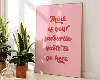 Custom Quote | Vintage Font | Phrase or Song Lyrics, Special Gift, Present | Birthday Gift | Anniversary | Wedding Song | Favourite Saying