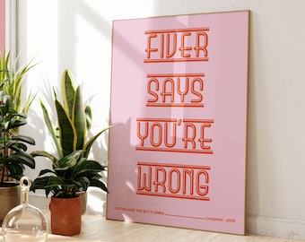 Fiver non ufficiale dice che ti sbagli Stampa ispirata / Equilibrio / Arte murale per soggiorno/camera da letto/cucina / A5/A4/A3/A2/A1/A0