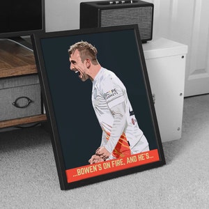 Ungerahmt West Ham Utd Poster | Jarrod Bowen Druck | Bowens On Fire | Wohnzimmer/Mann-Höhle/Schlafzimmer/Küche | A5/A4/A3/A2/A1/A0
