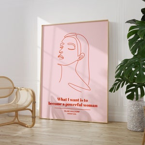 Citazione di Blair Waldorf / Stampa poster di Gossip Girl / Diventa una donna potente / Disegno lineare / Parete per soggiorno/camera da letto/cucina / A5/A4/A3/A2/A1/A0