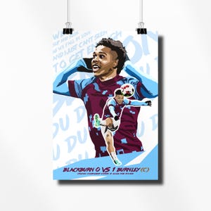 Unofficial Unframed Manuel Benson Inspired Print | Burnley | Turf Moor | Living Room/Man Cave/Bedroom/Kitchen Wall Art |A5/A4/A3/A2/A1/A0