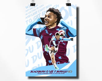 Unofficial Unframed Manuel Benson Inspired Print | Burnley | Turf Moor | Living Room/Man Cave/Bedroom/Kitchen Wall Art |A5/A4/A3/A2/A1/A0