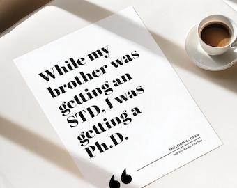 The Big Bang Theory Poster Print | Sheldon Cooper | Jim Parsons | TV Series | | Living Room/Bedroom/Kitchen Wall | 4x6/A5A4/A3/A2/A1