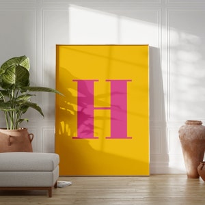 Impresión de letras personalizadas / Fuente Serif moderna / Impresión de alfabeto personalizada / Póster inicial / Regalo de cumpleaños / Aniversario / Regalo para un amigo