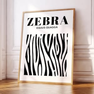 Zebra Poster Print | Wildlife | Jungle | Animal Lovers | Nature | Gallery Wall | Living Room/Bedroom/Kitchen Wall Art | A5/A4/A3/A2/A1/A0 image 1