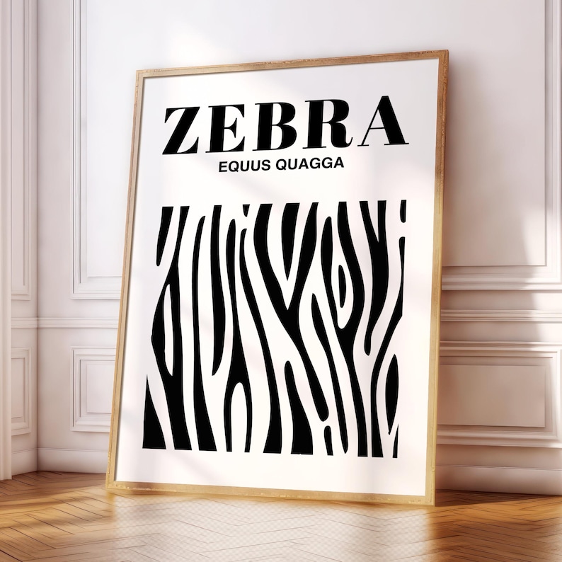 Zebra Poster Print | Wildlife | Jungle | Animal Lovers | Nature | Gallery Wall | Living Room/Bedroom/Kitchen Wall Art | A5/A4/A3/A2/A1/A0 image 1