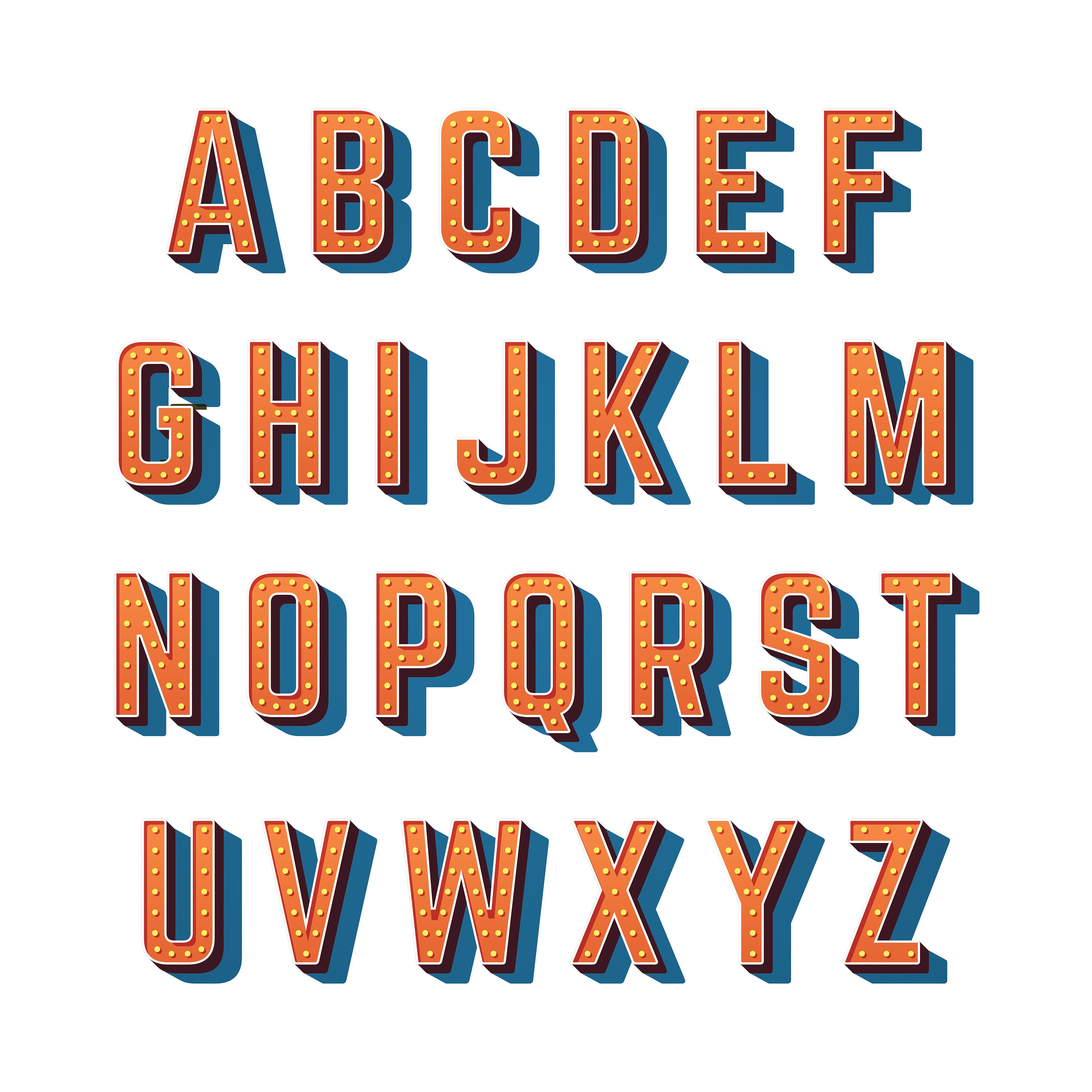 Custom Letter Print | Modern Bold Font | Personalised Alphabet Print ...