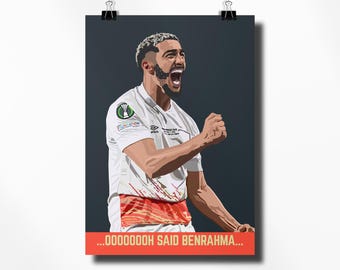 Unofficial Unframed West Ham Utd Poster | Benrahma Print | Fiorentina | Final | Living Room/Man Cave/Bedroom/Kitchen | A5/A4/A3/A2/A1/A0