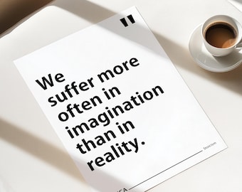 Seneca Print | Stoicism | Philosophy | Inspirational | Motivational Quotes | Living Room/Bedroom/Kitchen Wall Art | A5/A4/A3/A2/A1/A0