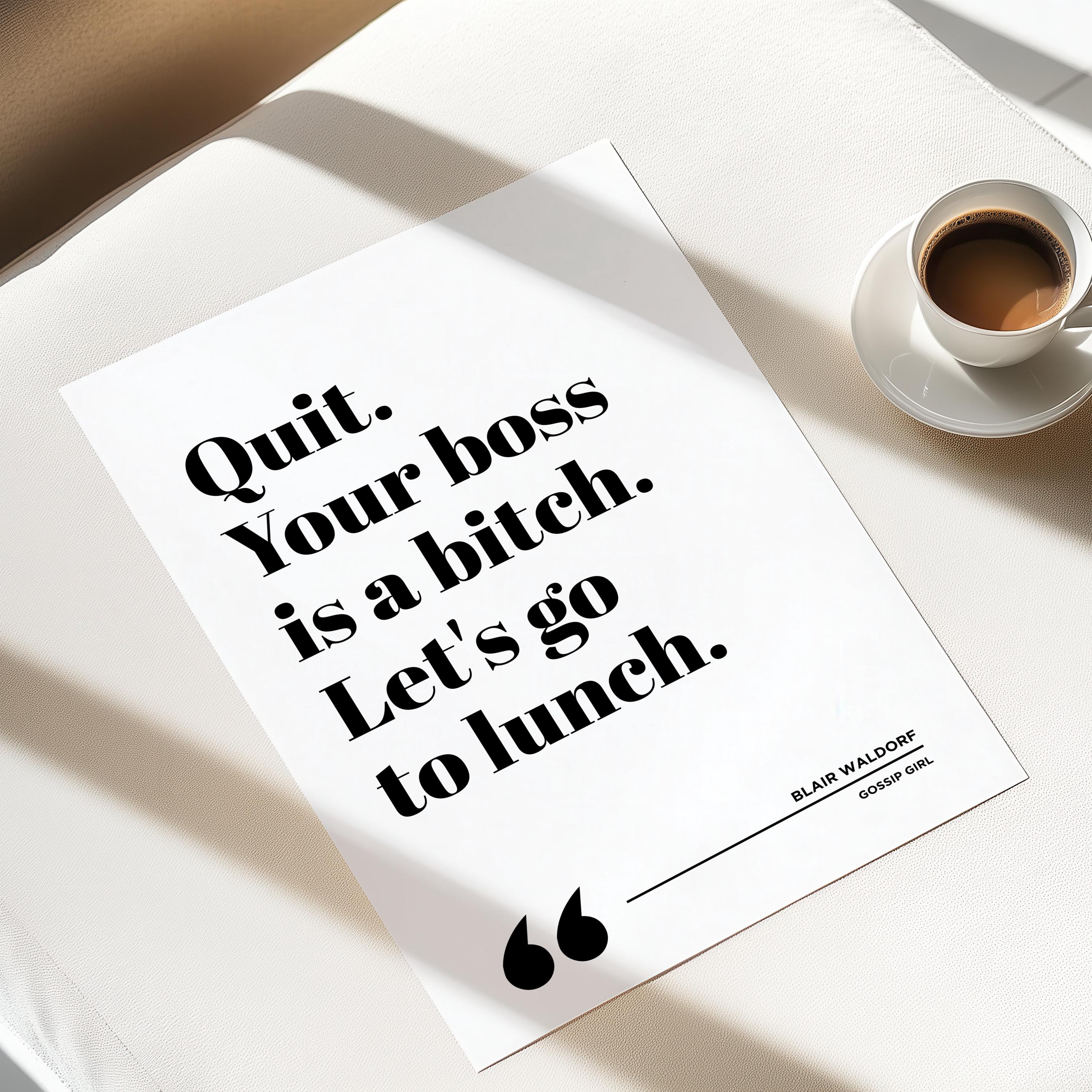 Gossip Girl Poster Print | Blair Waldorf | Boss is a Bitch | Meester | TV  Series | | Living Room/bedroom/kitchen Wall | A5/A4/A3/A2/A1/A0 - Etsy, image size:3000x3000