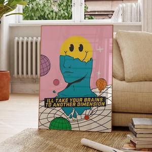 Affiche inspirée non officielle de Zazzle.be Liste d&#39;envies Vous avez des idées ? Le prodige | Rave | Circulaires Rave des années 90 | Art mural salon/chambre/cuisine | A5/A4/A3/A2/A1/A0