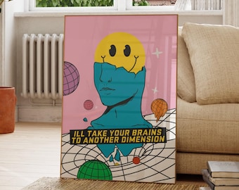 Unofficial Out Of Space Inspired Poster | The Prodigy | Rave | 90's Rave Flyers | Living Room/Bedroom/Kitchen Wall Art | A5/A4/A3/A2/A1/A0