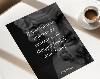 Epictetus Print | Stoicism Poster | Philosophy | Inspirational | Motivational | Living Room/Bedroom/Kitchen Wall Art | A5/A4/A3/A2/A1/A0