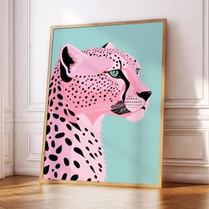 Stampa poster ghepardo / Fauna selvatica / Giungla / Amanti degli animali / Natura / Parete galleria / Arte murale per soggiorno/camera da letto/cucina / A5/A4/A3/A2/A1/A0