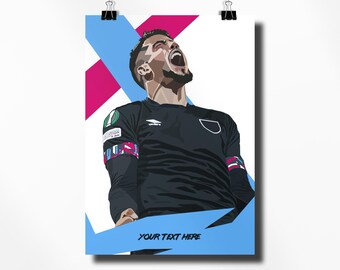 Unofficial Unframed Custom West Ham Utd Poster | Pablo Fornals Goal Print | Irons | Living Room/Man Cave/Bedroom/Kitchen | A5/A4/A3/A2/A1/A0