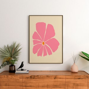 Abstract Flower Poster Print | Botanical Art | Abstract | Boho | Wall Art | Living Room/Bedroom/Kitchen Wall Art | A5/A4/A3/A2/A1/A0