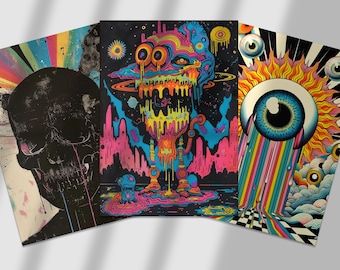 Set of 3 Prints | 90's Rave | Rave Music | Rave Flyer Art | Acid House | Lyrics | Living Room/Bedroom/Kitchen Wall Art | A5/A4/A3/A2/A1/A0