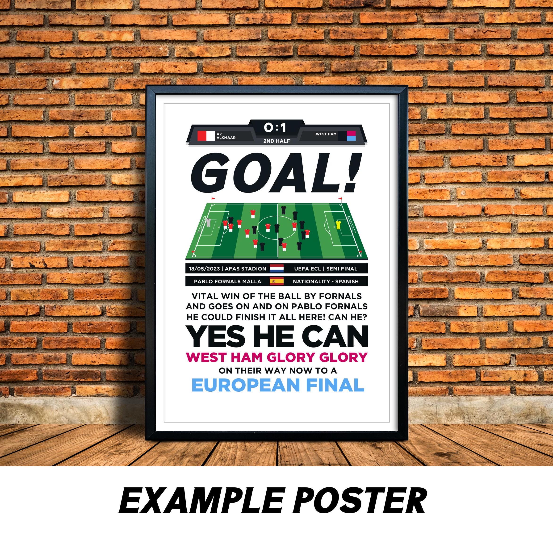 Custom Unframed Football Goal Poster Commentary Print Celebration custom-unframed-football-goal-poster-commentary-print-celebration