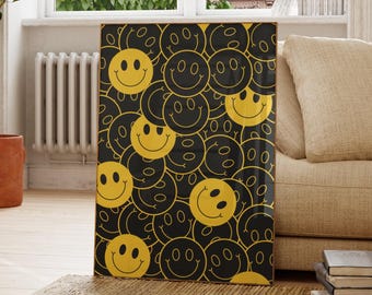90's Rave Poster | Acid House Smile Print | 90's | Rave | House Music | Wall Art | Living Room/Bedroom/Kitchen Wall Art | A5/A4/A3/A2/A1/A0