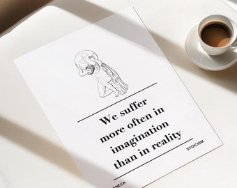Seneca Print | Stoicism | Philosophy | Inspirational | Motivational Quotes | Living Room/Bedroom/Kitchen Wall Art | A5/A4/A3/A2/A1/A0