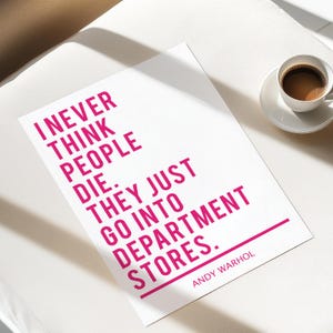 Andy Warhol Poster Prints | Andy Warhol Quotes | Living Room/Bedroom/Kitchen Wall Art | A5/A4/A3/A2/A1
