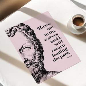 Seneca Poster Print | Stoicism | Philosophy | Inspirational | Motivational | Living Room/Bedroom/Kitchen Wall Art | A5/A4/A3/A2/A1/A0