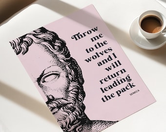 Seneca Poster Print | Stoicism | Philosophy | Inspirational | Motivational | Living Room/Bedroom/Kitchen Wall Art | A5/A4/A3/A2/A1/A0