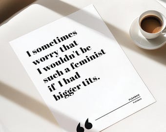 Fleabag Quotes Poster Print | Fleabag | Phoebe Waller-Bridge | TV Series | Living Room/Bedroom/Kitchen Wall | A5/A4/A3/A2/A1/A0