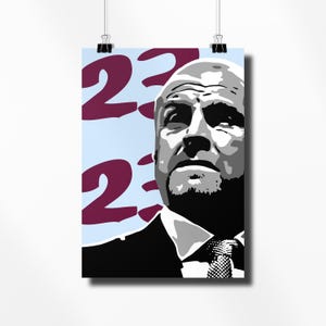Burnley FC Poster Druck | Sean Dyche | Fußball | Wohnzimmer/Manneshöhle/Schlafzimmer/Küche Wandkunst |A5/A4/A3/A2/A1
