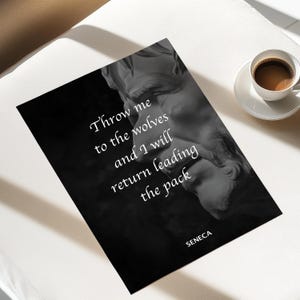 Seneca Poster Print | Stoicism | Philosophy | Inspirational | Motivational | Living Room/Bedroom/Kitchen Wall Art | 4x6/A5/A4/A3/A2/A1/A0