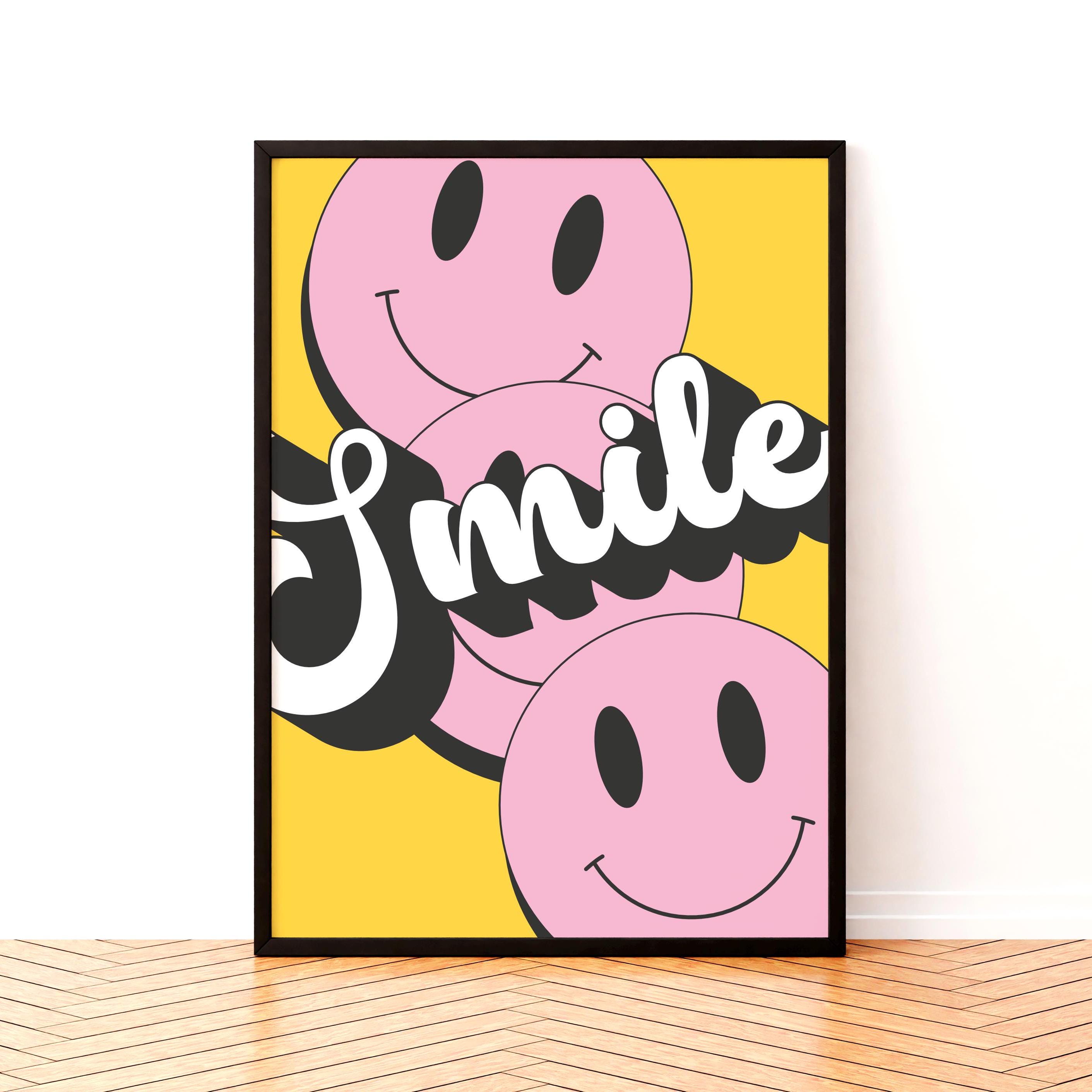 Positivity Raves Acid House 90's Rave Inspired Poster | Smiley Face | Positive | 90's ...