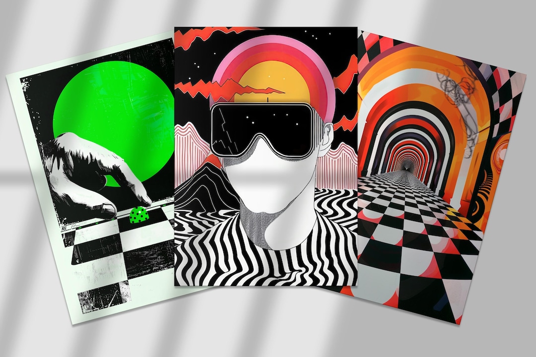 Set of 3 Prints | 90's Rave | Rave Music | Rave Flyer Art | Acid House ...