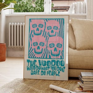 Unofficial Voodoo People Inspired Poster | The Prodigy | Rave | 90&#39;s Rave Flyers | Living Room/Bedroom/Kitchen Wall Art | A5/A4/A3/A2/A1/A0