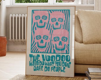 Unofficial Voodoo People Inspired Poster | The Prodigy | Rave | 90&#39;s Rave Flyers | Living Room/Bedroom/Kitchen Wall Art | A5/A4/A3/A2/A1/A0