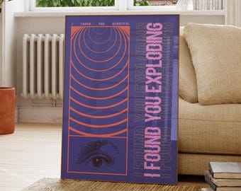 I Found You Beautiful | Fred Again | House | Techno | 90's Rave | Music Print | Living Room/Bedroom/Kitchen Wall Art | A5/A4/A3/A2/A1/A0