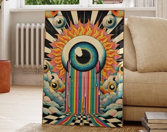 Trippy 90's Rave Inspired Poster | Ecstasy | Mushrooms | Rave | 90's Rave Flyers | Living Room/Bedroom/Kitchen Wall Art | A5/A4/A3/A2/A1/A0