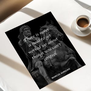 Póster de Marco Aurelio / Estoicismo / Estoico / Filosofía / Motivacional / Decoración para sala de estar, dormitorio y cocina / Tamaño A5/A4/A3/A2/A1/A0