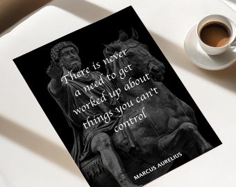 Marcus Aurelius Poster Print | Stoicism | Stoic | Philosophy | Motivational | Living Room/Bedroom/Kitchen Wall Art | A5/A4/A3/A2/A1/A0