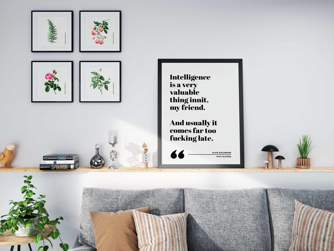 Peaky Blinders Print | Alfie Solomons Poster | Tom Hardy | Quotes | TV ...