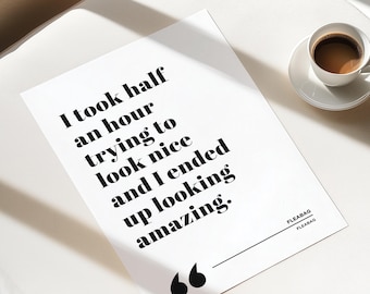 Fleabag Quotes Poster Print | Fleabag | Phoebe Waller-Bridge | TV Series | Living Room/Bedroom/Kitchen Wall | A5/A4/A3/A2/A1/A0